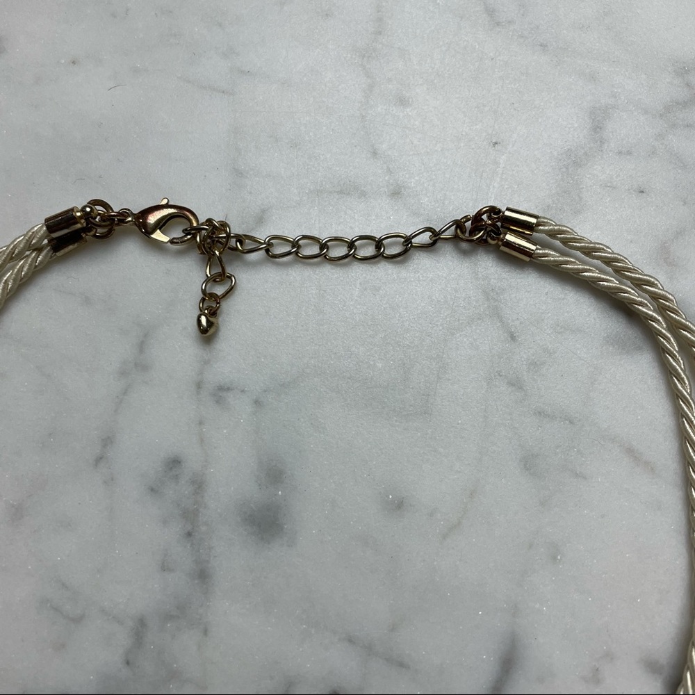 Women's Statement Gold Metallic Rope Necklace - Picture 4 of 4